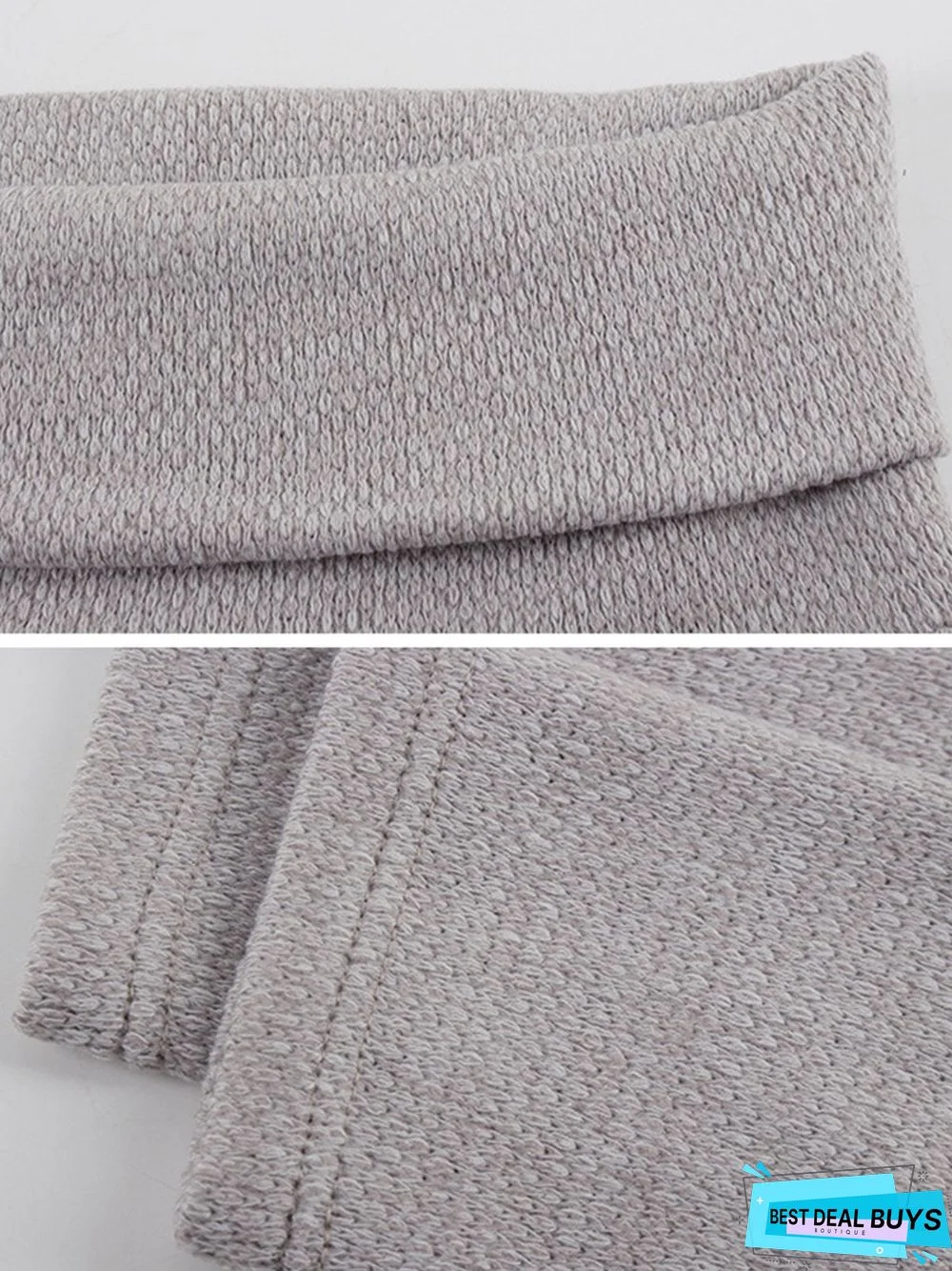 Knitted Cowl Neck Long Sleeve Casual Sweater