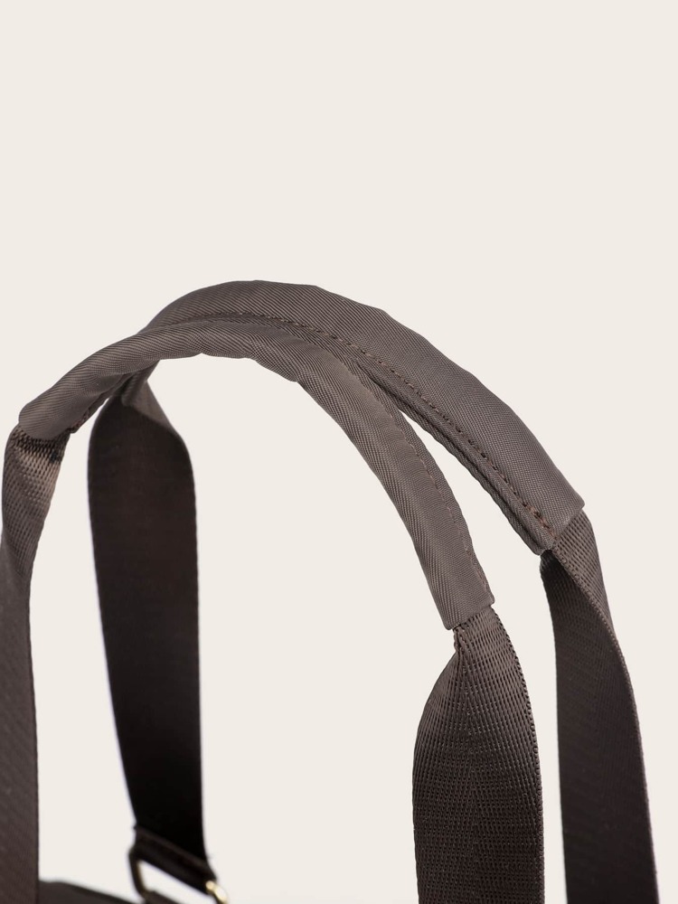 Pocket Front Top Handle Tote Bag