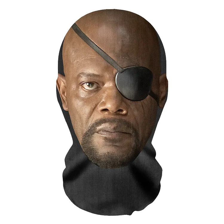 3D Spoof Face Simulation Headgear-Nick Fury