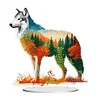 DIY Forest Wolf Diamond Painting Acrylic Desktop Ornaments