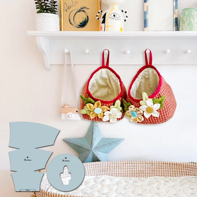 DIY Fabric Flower Basket Sewing Template & Tutorial