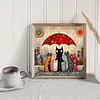Framed Cat-Paint by Numbers Acrylic Painting 20*20cm(HOT)