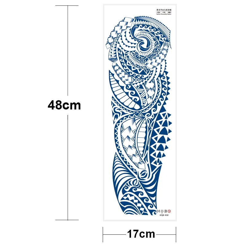 Sdrawing transfer tattoo fake large size full arm tattoo sleeve juice ink long lasting waterproof temporary tattoos men body art 1020-1