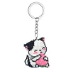 Bead Embroidery - Cat Beaded Counted Cross Stitch Keyring