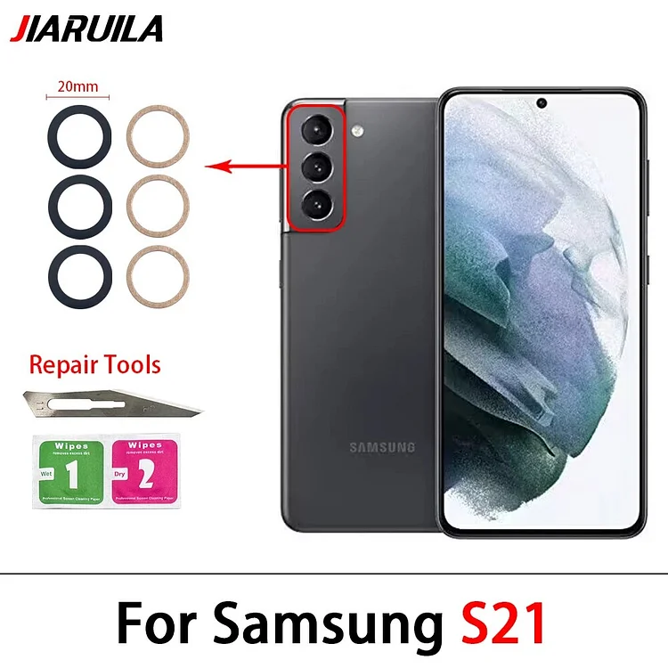 Camera Glass For Samsung S9 S10e S10 5G S20 S21 Plus Ultra Note 8 9 10 Lite Rear Back Camera glass Lens With Glue Repair Tool