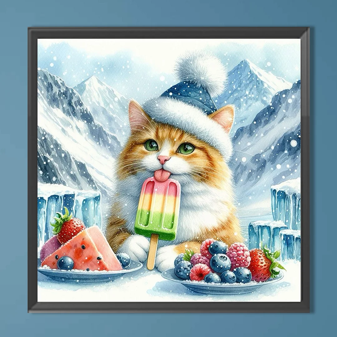 Diamond Painting - Full Round Drill - Cat(Canvas|Canvas|40*40cm)