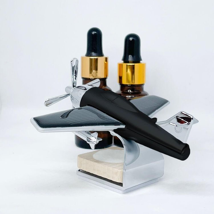 Musedesire™ Solar Car Ornament Small Airplane Aromatherapy Rotary Auto Parts