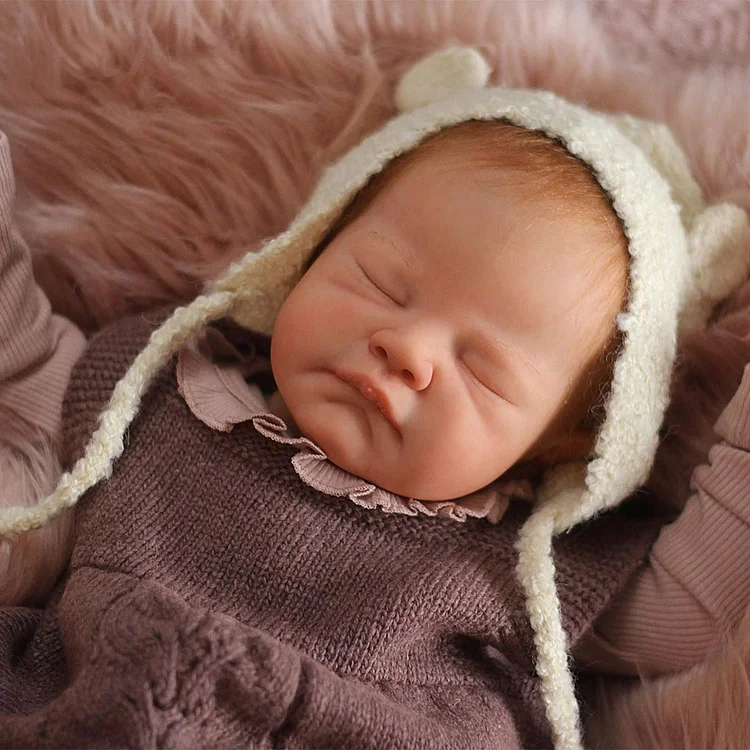  [🔊Heartbeat Sound and Breath💝] 20 Inches Newborn Sleeping Adorable Baby Painted Hair Girl Doll Ritaday - Reborndollsshop®-Reborndollsshop®