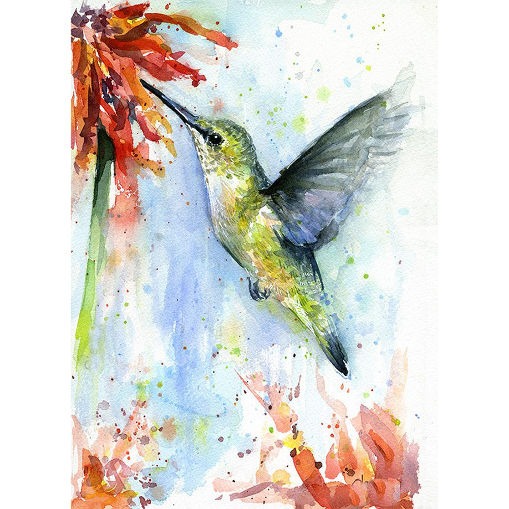 

30*40CM - Round Drill Diamond Painting - Happy Bird, 501 Original