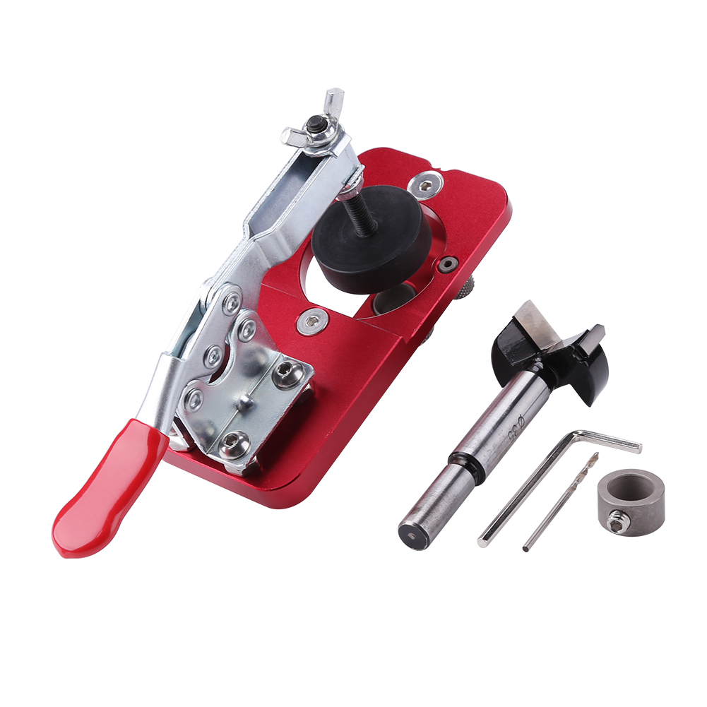

35mm Hinge Boring Jig Drilling Guide Locator Hole Opener Template Kit, 501 Original