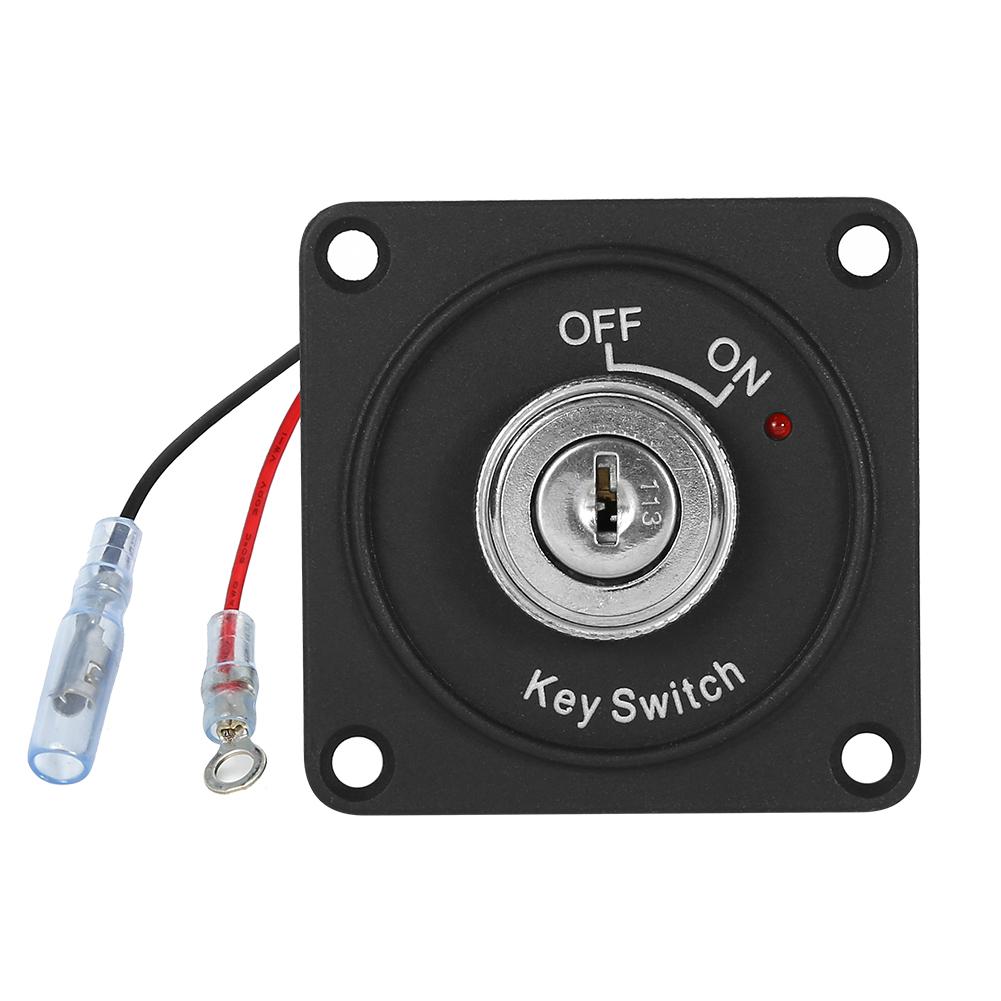 

DC 12V 10A Ignition Switch 2 Position ON/OFF Key Switch with Panel+2 Keys, 501 Original