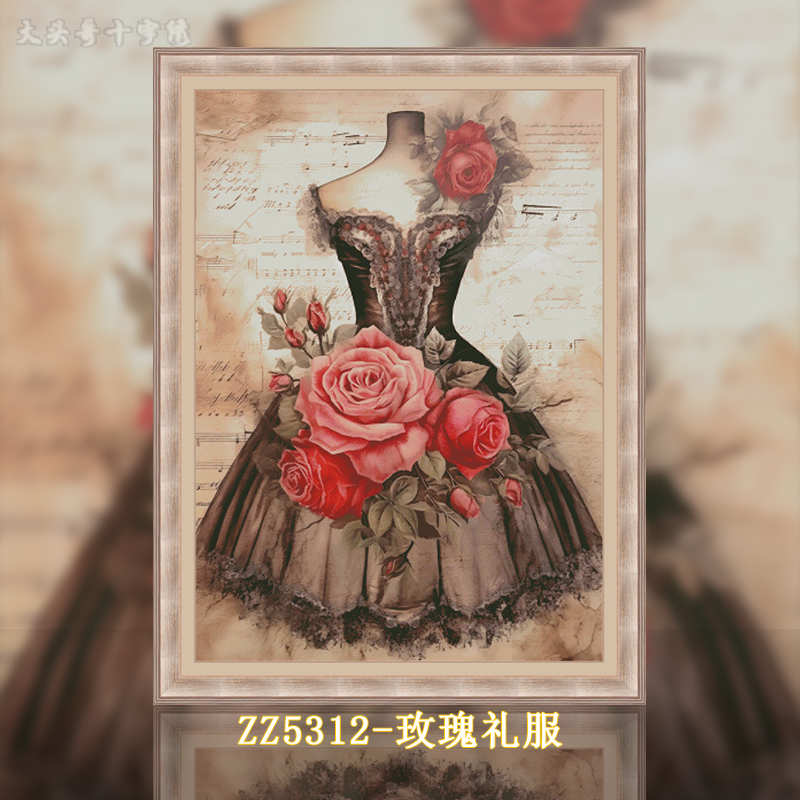[ZZ5312-Rose Dress]  Painting Fairy Cross Stitch