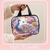 DIY Peacock Diamond Art Rhinestone Makeup Bag Transparent PVC Storage Pack Gift