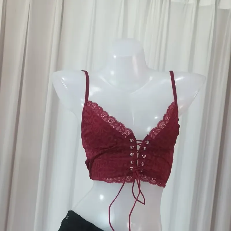 Churchf Sex Lingerie New Sexy Hollow Cross-Tied Lingerie Lace Sexy Wrapped Chest Lingerie Outside