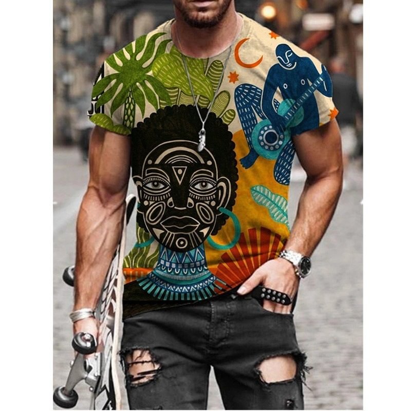3D Digital Full-Body Printed Short-Sleeve Men's T-Shirt | IFYHOME