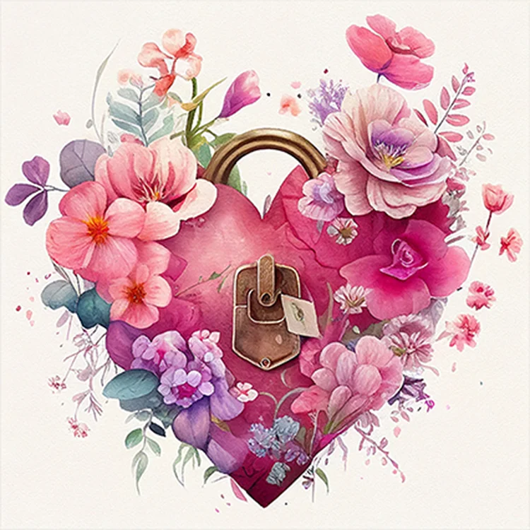 【HUGE 61% OFF SALE】Paint By Numbers Kit DIY Love Lock Hand Oil Art Picture Craft Home Wall Decor