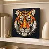 DIY Pre-Framed Tiger Button Art Canvas Kit