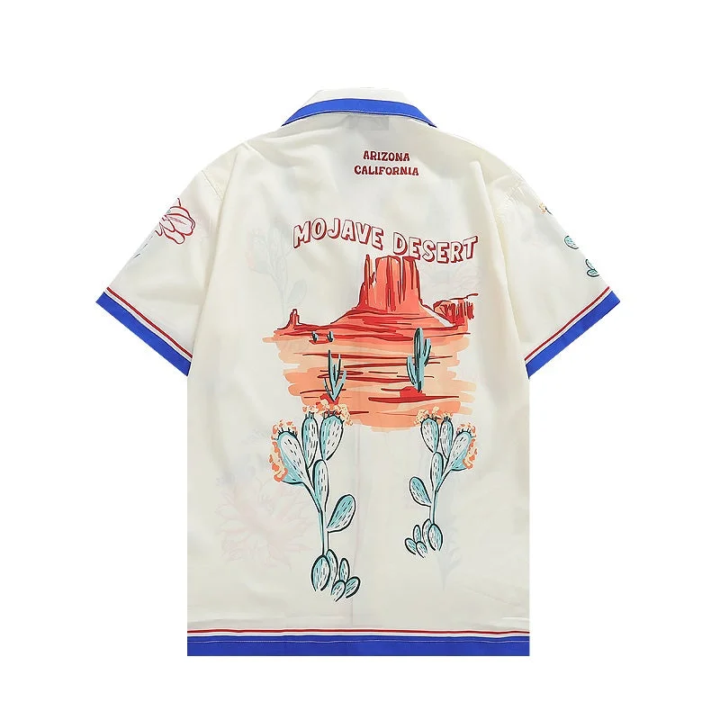 Casablanca 2023SS New Product Silk Short Sleeve Shirt