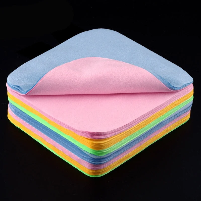 5 Pcs/lots High Quality Glasses Cleaner 13*13cm Microfiber Glasses Cleaning Cloth for Lens Phone Screen Cleaning Wipes