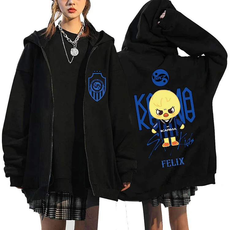 Stray Kids Karma Skzoo Creative Zip Up Hoodie