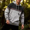 💥 2025 Hot Sale!Fashionable Casual Wolf 3D Digital Print Men Hoodie, New Drawstring Pocket Hooded Sweatshirt, Street Sports Wear, For Fall