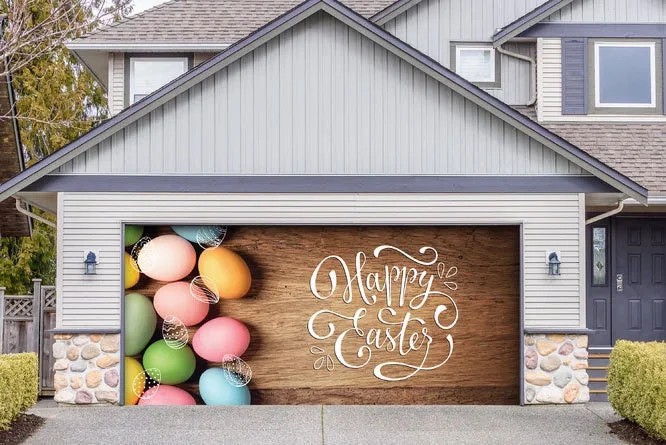 Happy Easter Eggs Door Mural
