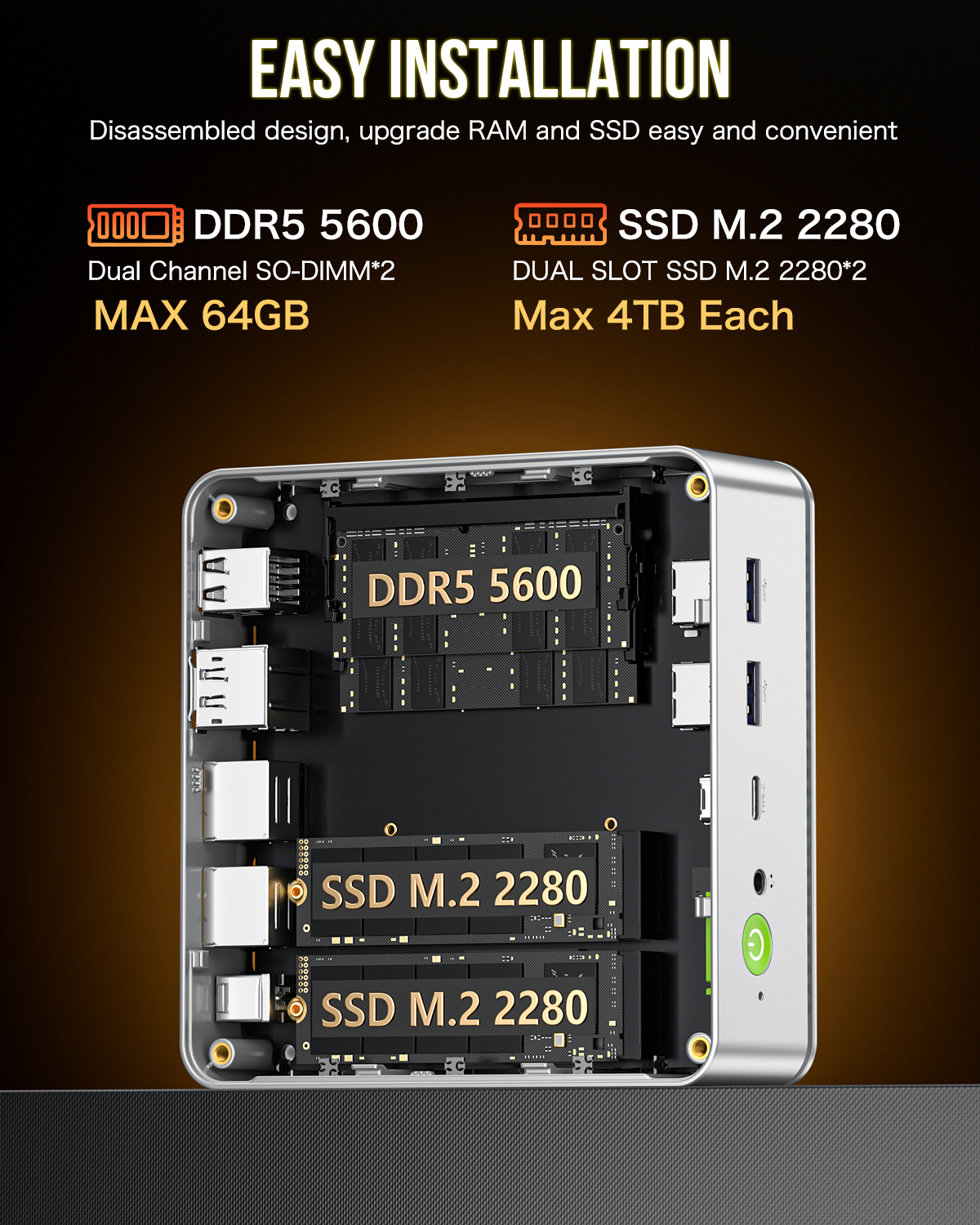 AMD Ryzen 7 8845HS Mini PC--NucBox K8