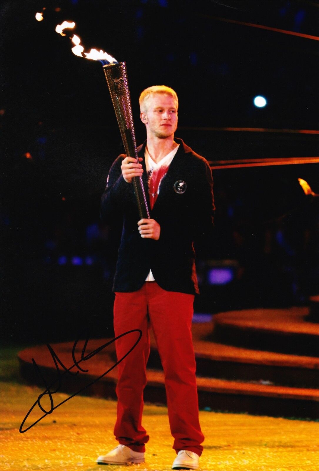 JONNIE PEACOCK SIGNED 12X8 Photo Poster painting PARALYMPIC LEGEND LONDON 2012 AFTAL COA (A)