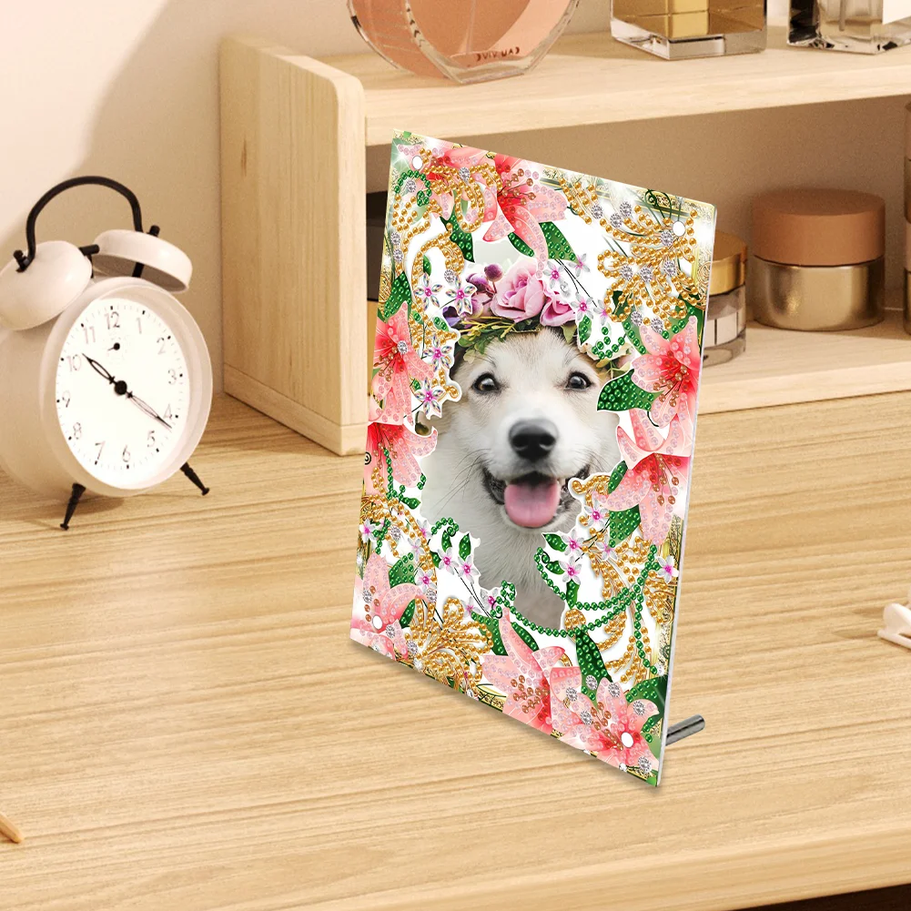 Special Shape Lily Table Top Diamond Painting Frame Kits for Families Friends
