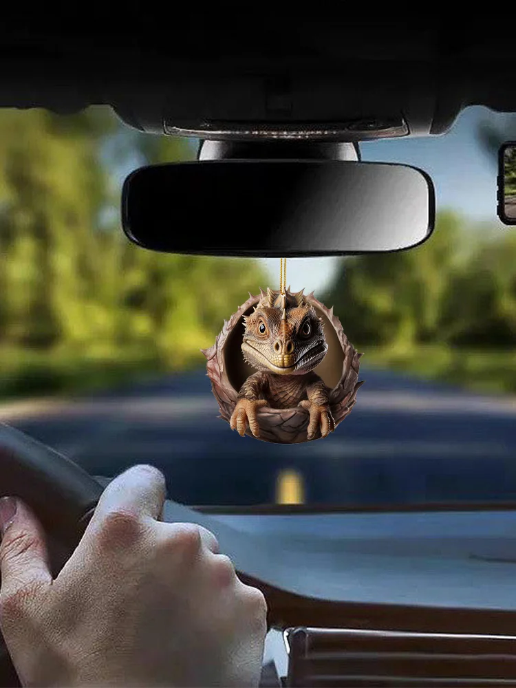 Christmas Dragon Baby Egg Ornaments Acrylic Dragon Egg Pendants for Car Backpack