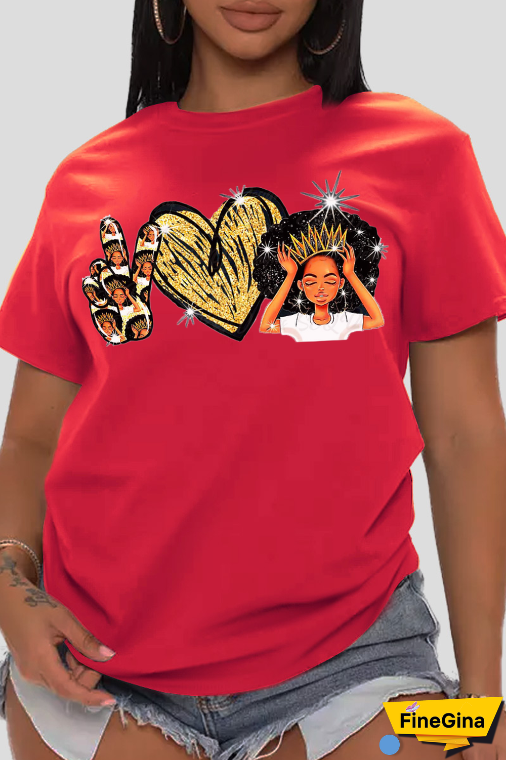 White Street Vintage Print Patchwork O Neck T-Shirts