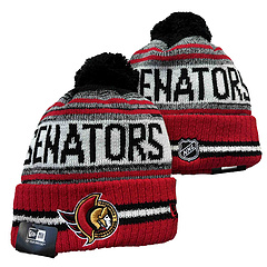 Men's Red Ottawa Senators Knitted Cuffed Hat with Pom mysite
