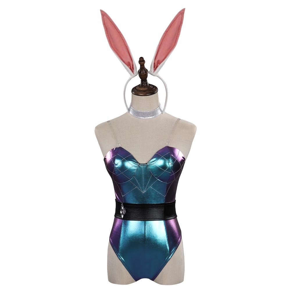League of Legends LoL KDA Bunny Girls Jumpsuit Outfit Halloween Cosplay Costume