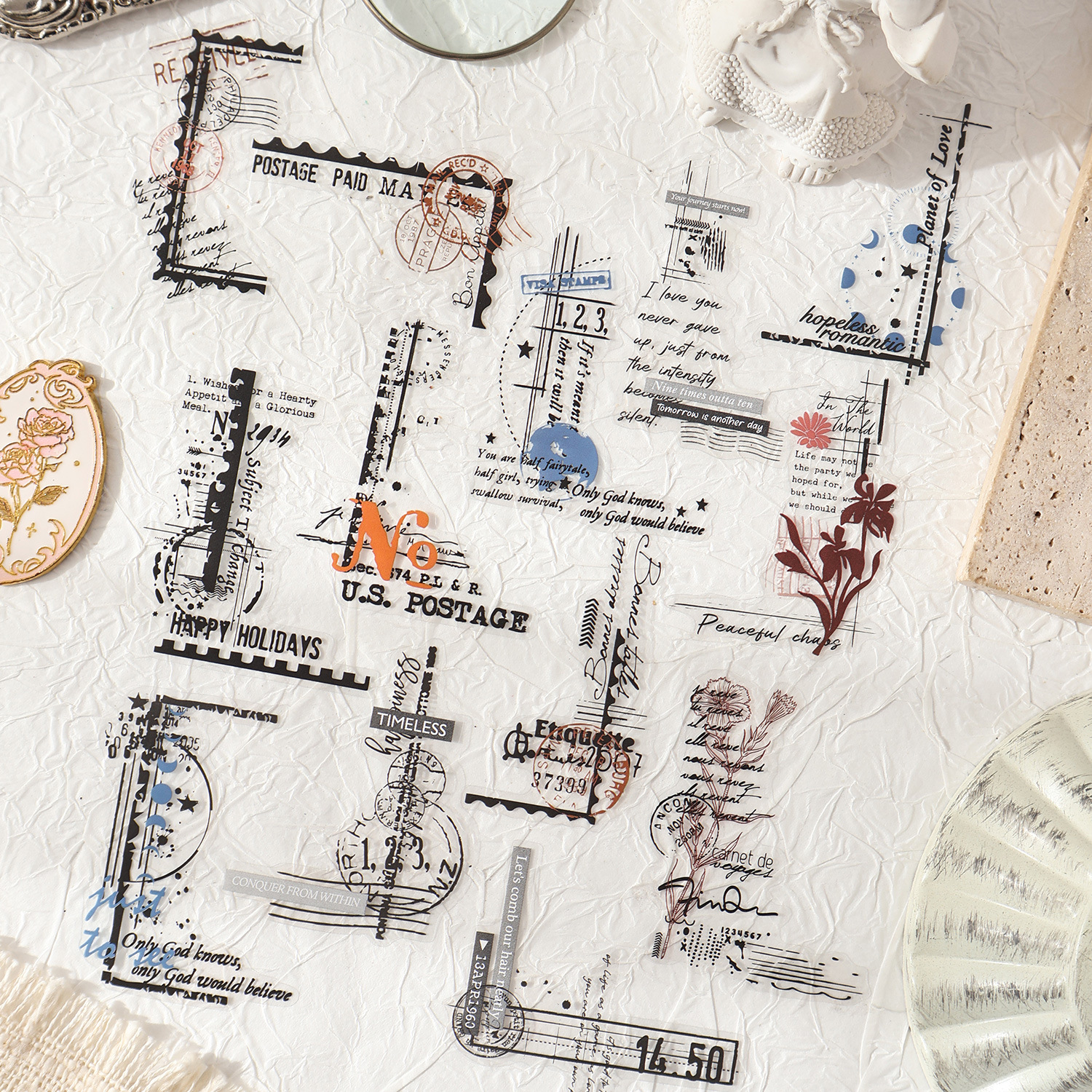 PET 스티커 - 코너 시리즈 빈티지 테두리 이야기