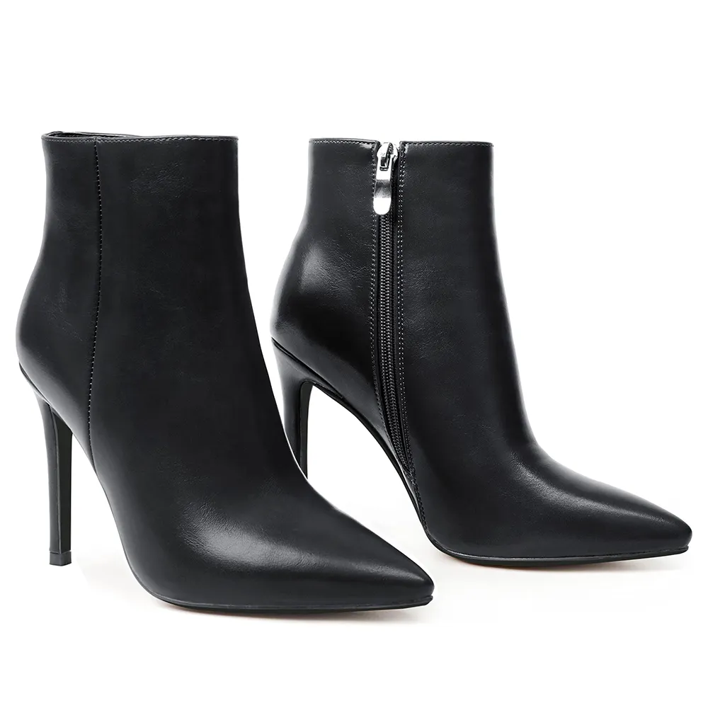 Boots Specials 100mm Women's High Heels Pointed Toe Zipper Boots-vocosishoes