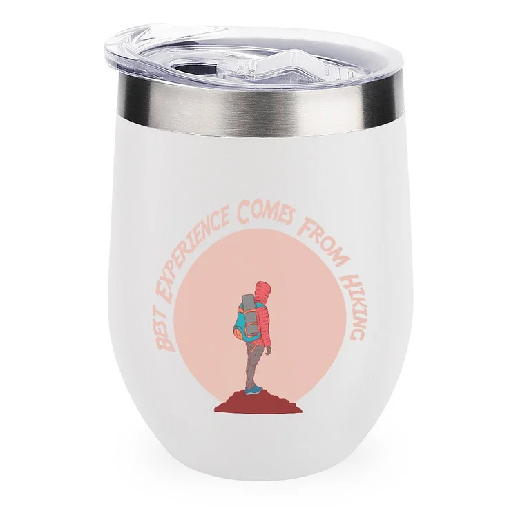 Best Experience Comes From Hiking Stainless Steel Insulated Cup Traval Mugs - Heather Prints Shirts