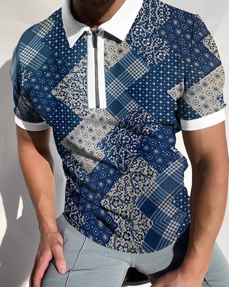 Men's fashion star print shirt c3b1