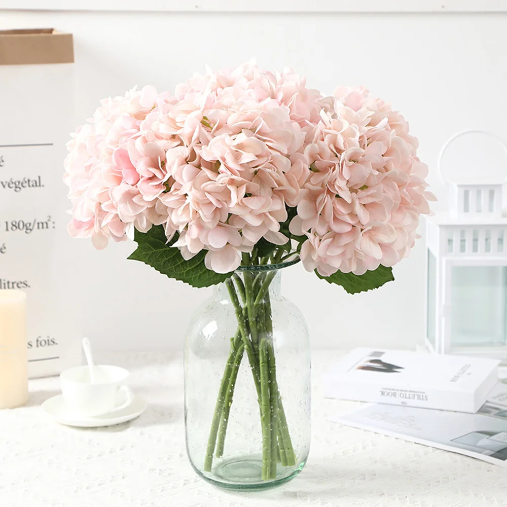 Oversized Artificial Hydrangea in Blush - 19"