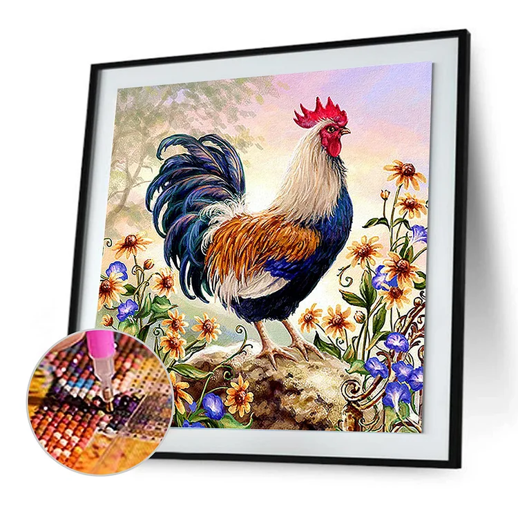 Full Round Diamond Painting - Rooster 30*30CM