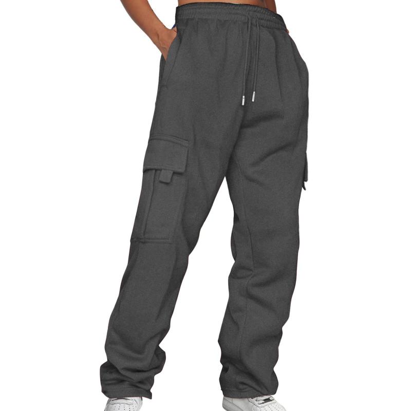 Men's Casual Multi-pocket Drawstring Cargo Trousers 62128779TO