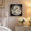 DIY Pearl Painting Dragon for Home Wall Decor with Frame(30x30cm)