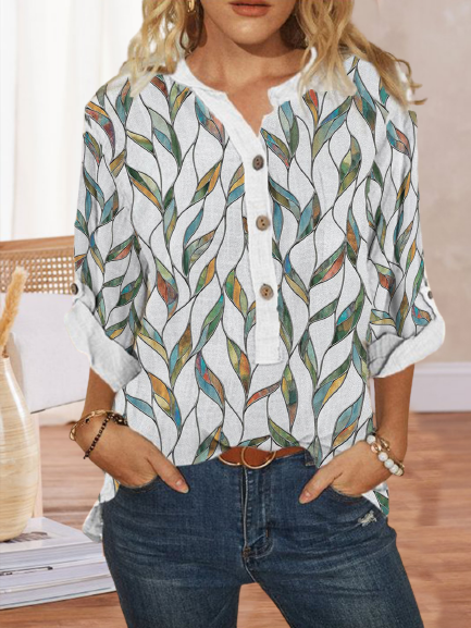 Casual V Neck Loose Tops