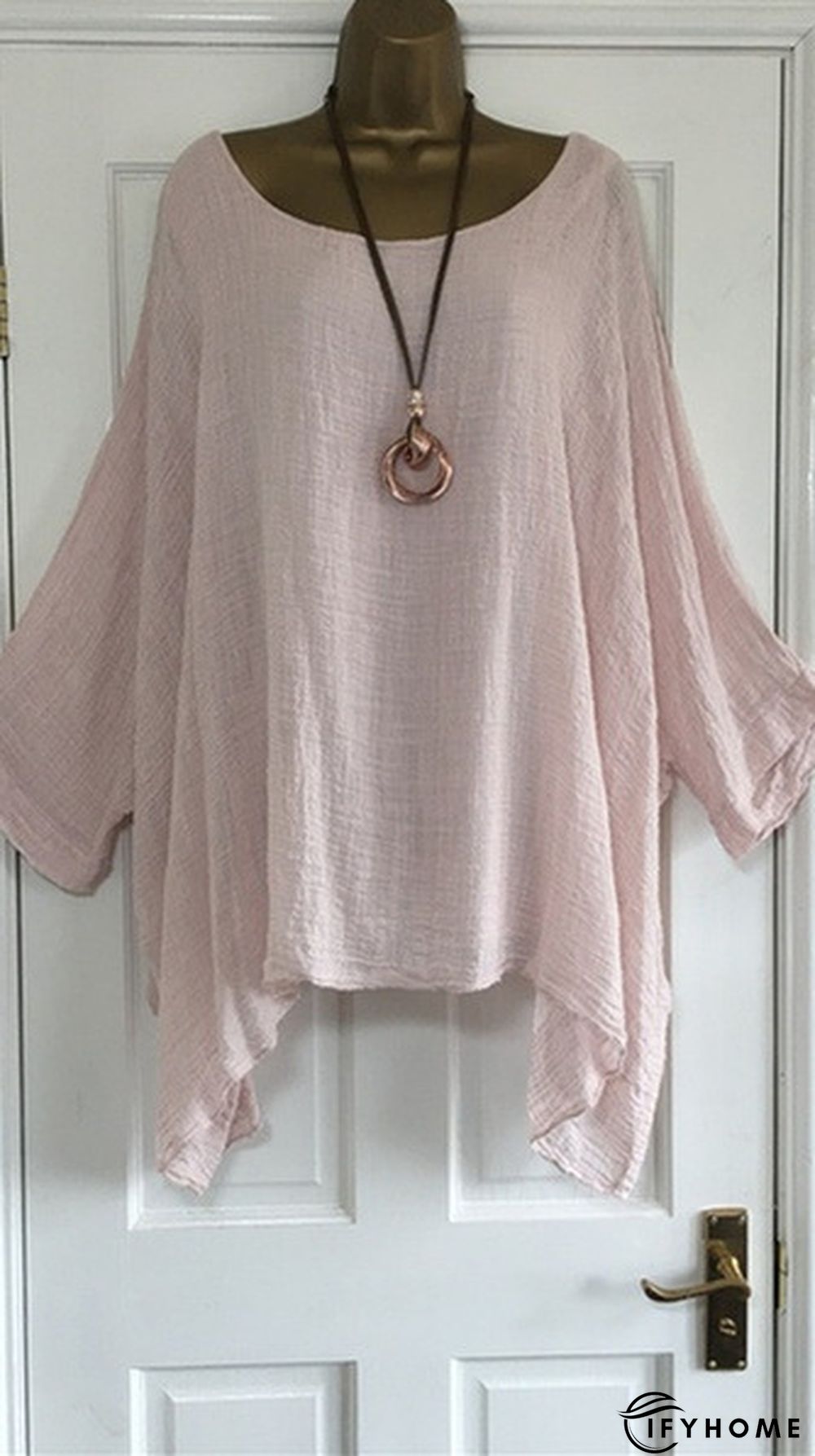 3/4 Sleeve Crew Neck Shirts & Tops | IFYHOME