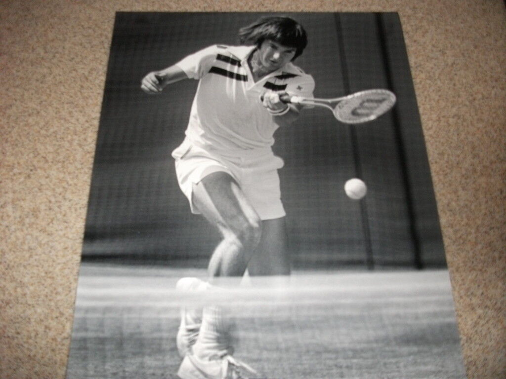 Jimmy Connors Pro Tennis Grand Slam Champ 8 x 10 BW Photo Poster painting