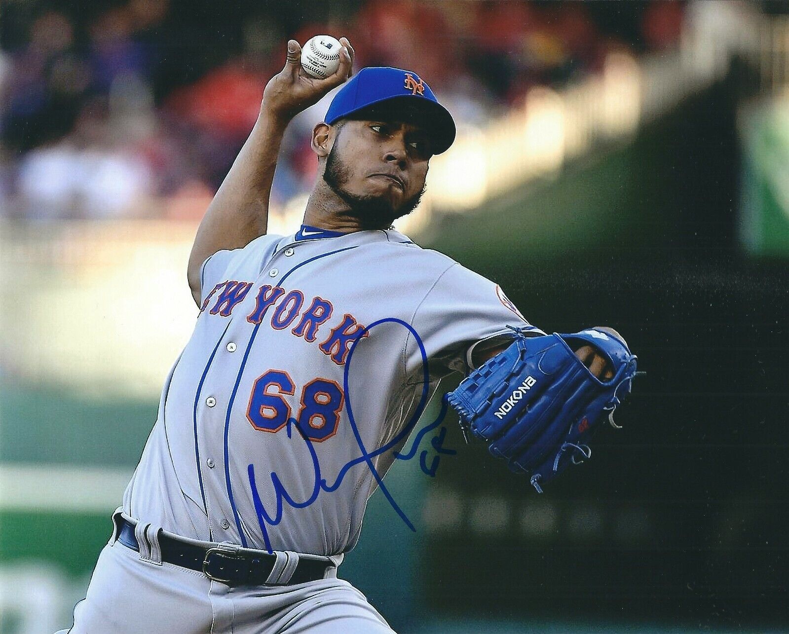 Signed 8x10 WILMER FONT New York Mets Autographed Photo Poster painting - COA