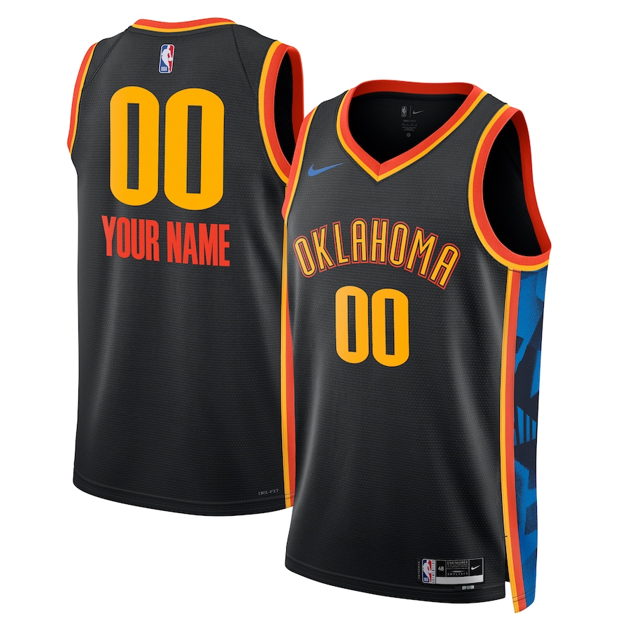 Unisex Oklahoma City Thunder Black 2024/25 Custom Swingman Jersey - City Edition mysite
