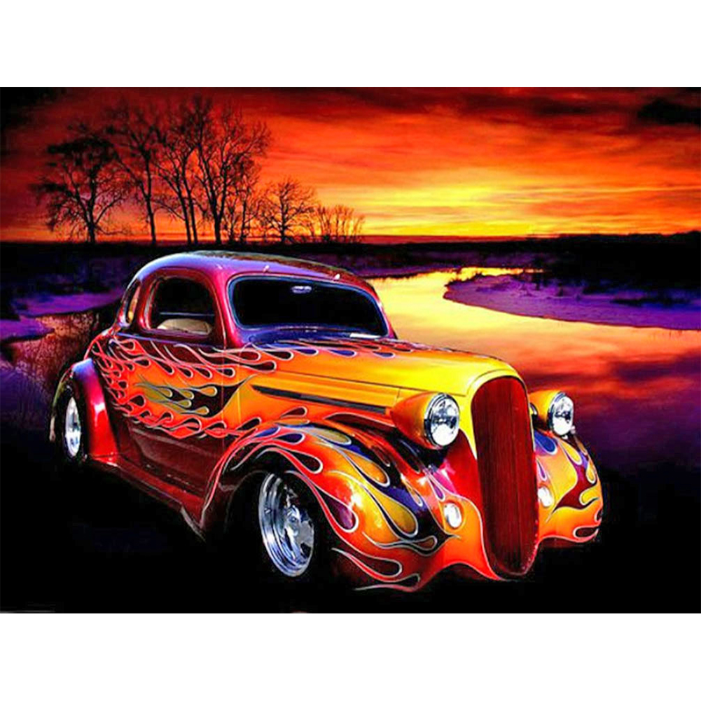 

50*40CM - Square Drill Diamond Painting - Racing Car, 501 Original