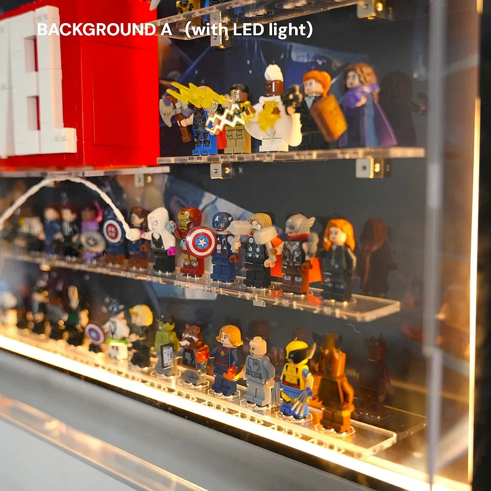 Marvel Minifigure Display Case Close Up