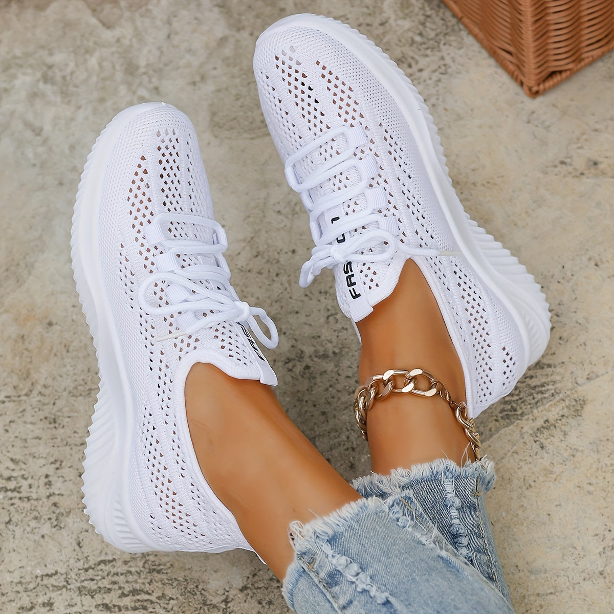 Lifestyle view of women’s orthopedic shoes in use