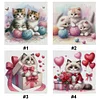(Multi Style)Two Kittens Playing With Yarn-Full Embroidery 3 strands 11CT Stamped Cross Stitch-40*40CM